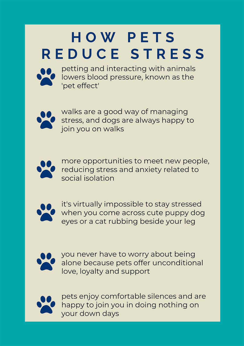 How pets reduce stress